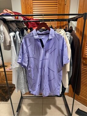 TIGER WOOD GOLF Men's Lavender Dri-Fit Polo Shirt - Breathable Short Sleeve